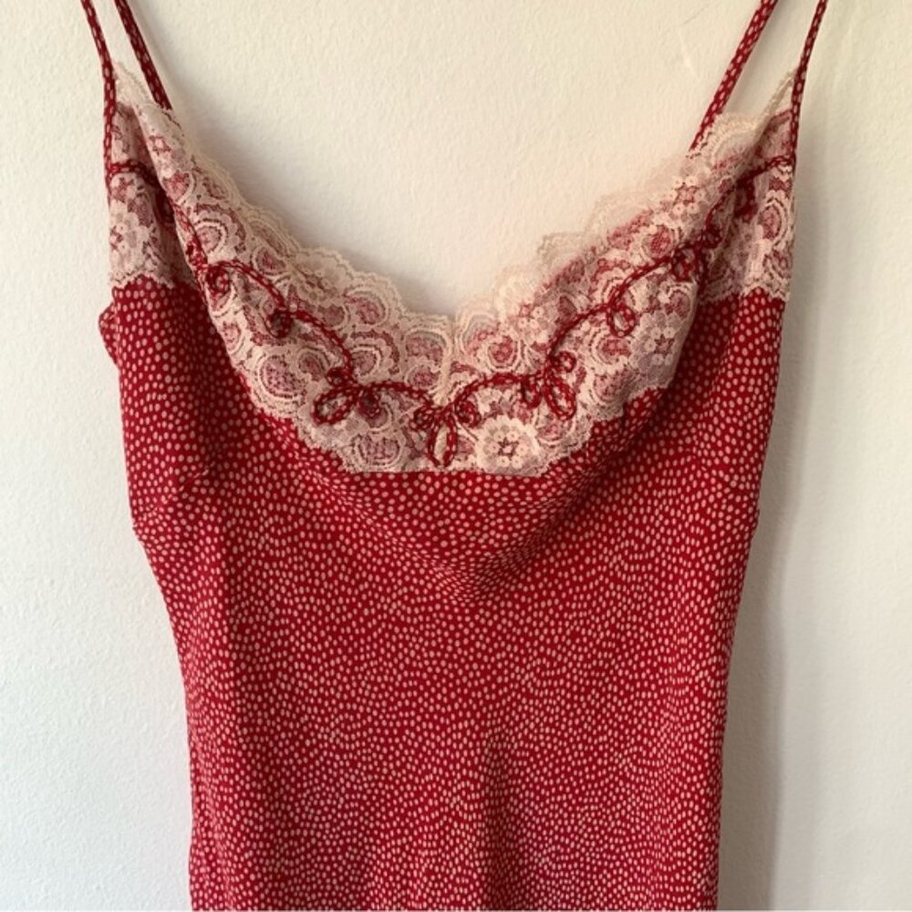ISO Betsey Johnson Red Dot Dress with Lace in Size 8, 10, or 12